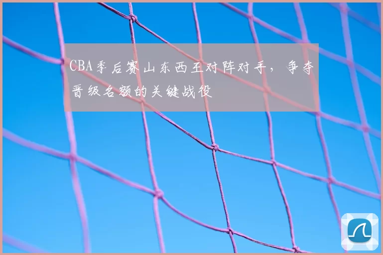 CBA季后赛山东西王对阵对手，争夺晋级名额的关键战役