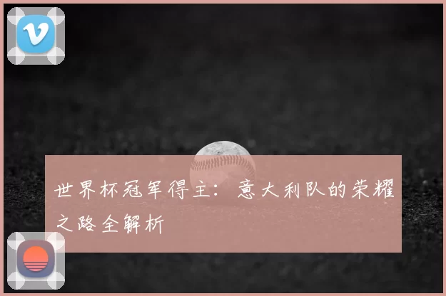 世界杯冠军得主：意大利队的荣耀之路全解析